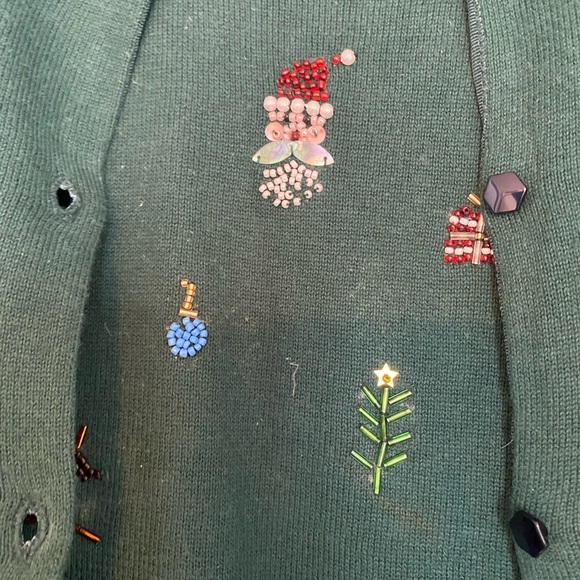 Susan Bristol Christmas Beaded Sweater Set - Picture 3 of 10